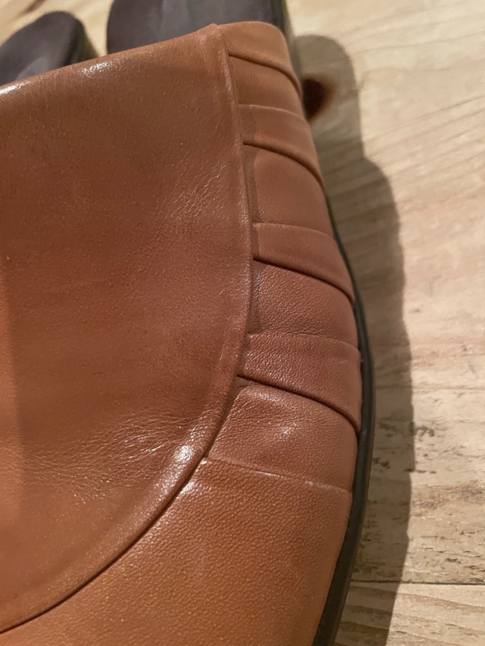 Clarks Camel Leather Mules Clogs Slip On Comfy Business Casual Career 8.5 - Picture 14 of 14